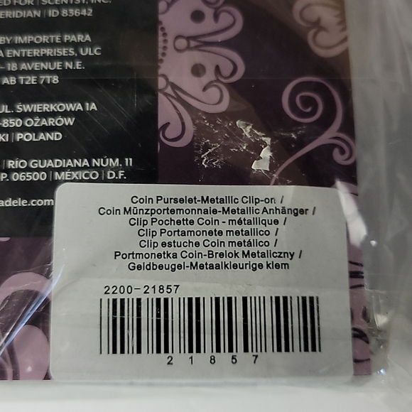 GRACE ADELE Metallic Zip coin Purselet Clup on - Picture 4 of 11